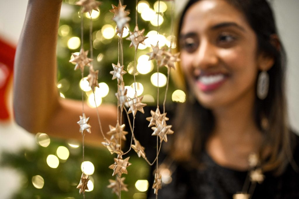 Ten Thousand Villages Garlands on My First Christmas Tree Ever