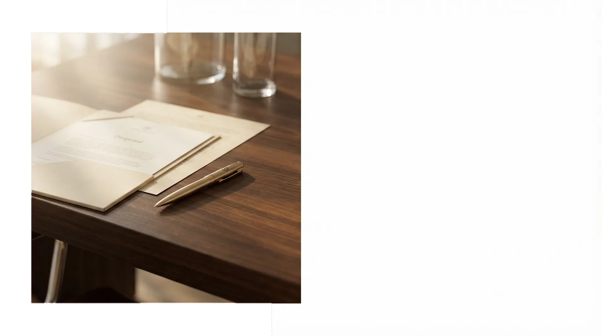 Luxury proposal desk still life