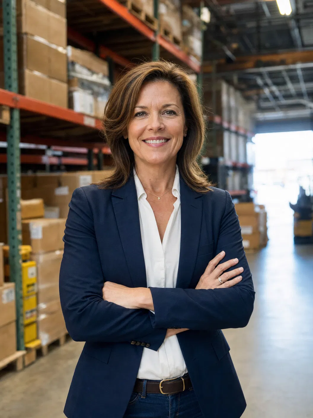 Small business owner in warehouse