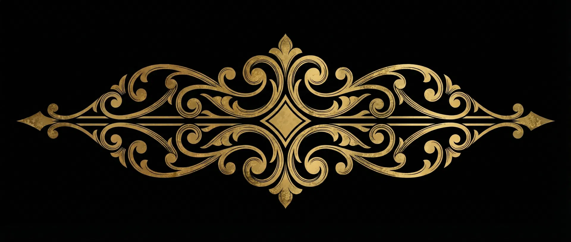 Ornamental gold divider