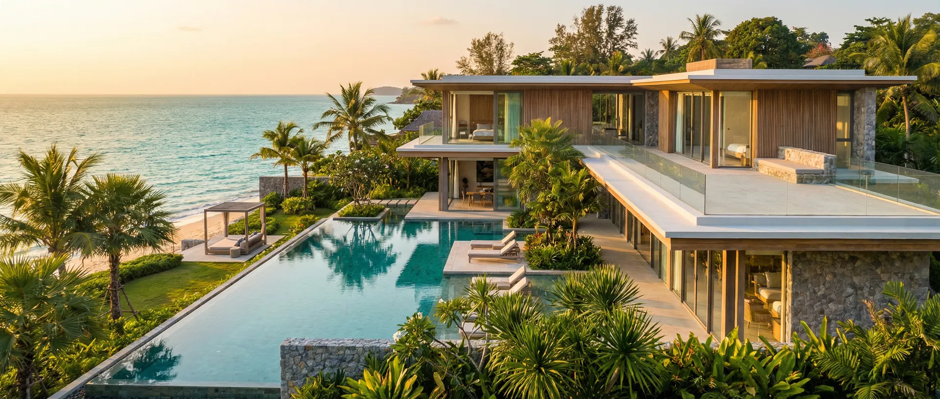 Luxury Beachfront Villa, Cherng Talay, Phuket