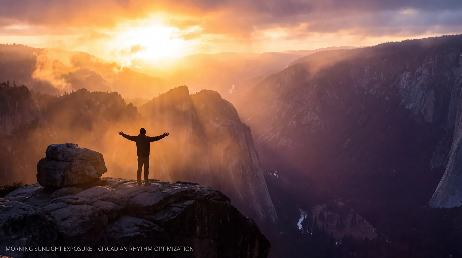 Morning sunlight over landscape