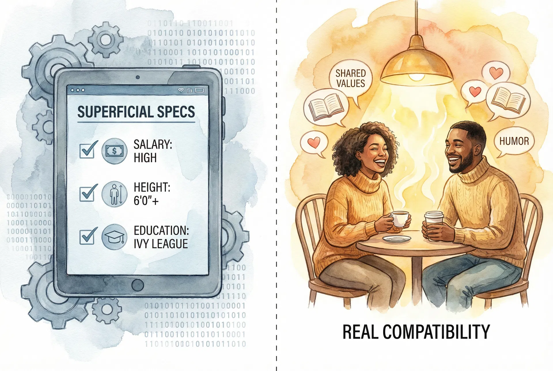 결정사 스펙 vs 실제 궁합: 조건 매칭의 함정과 진짜 호환성의 심리학