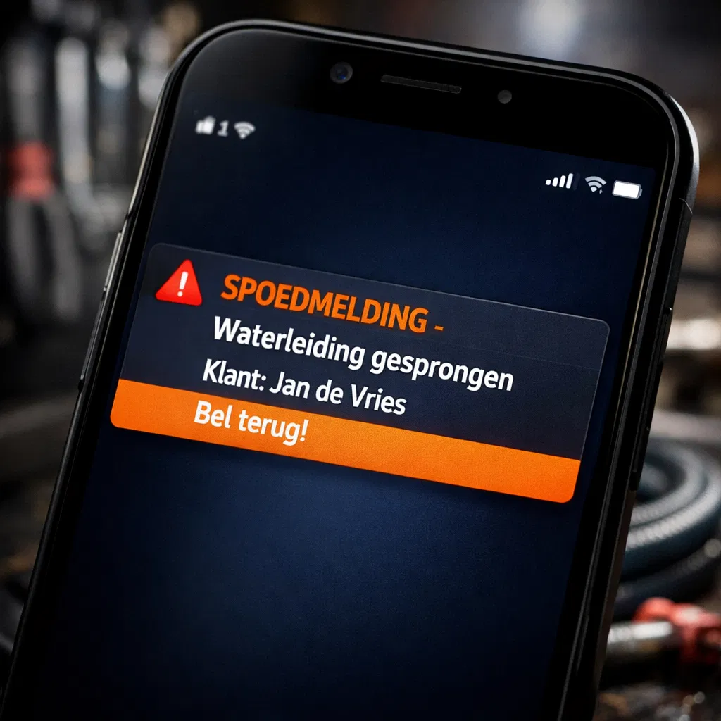 Spoedmelding op smartphone