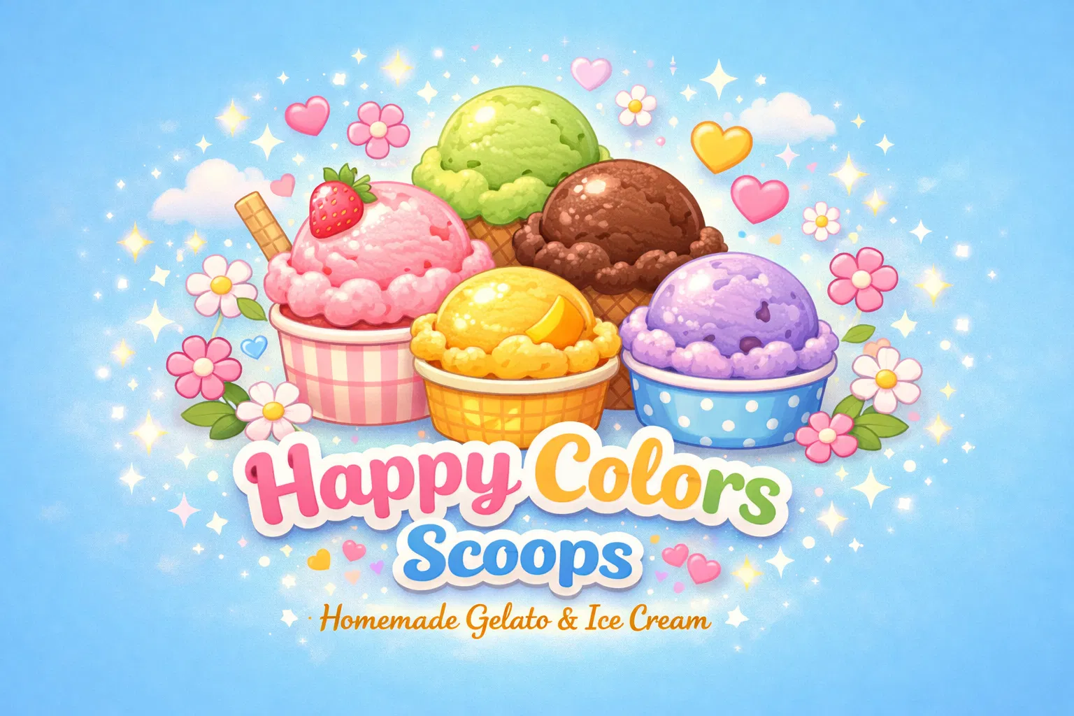 Happy Colors Scoops Gelato