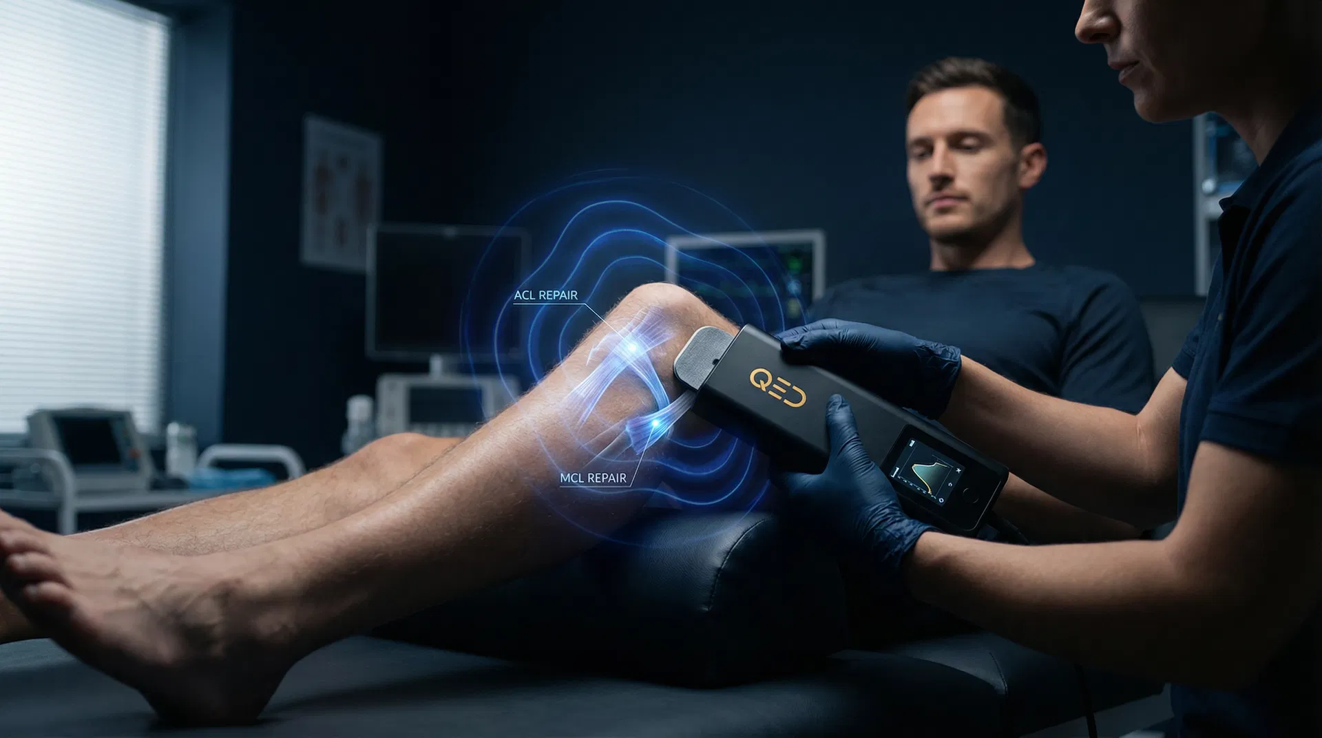 QED microcurrent therapy ACL MCL treatment