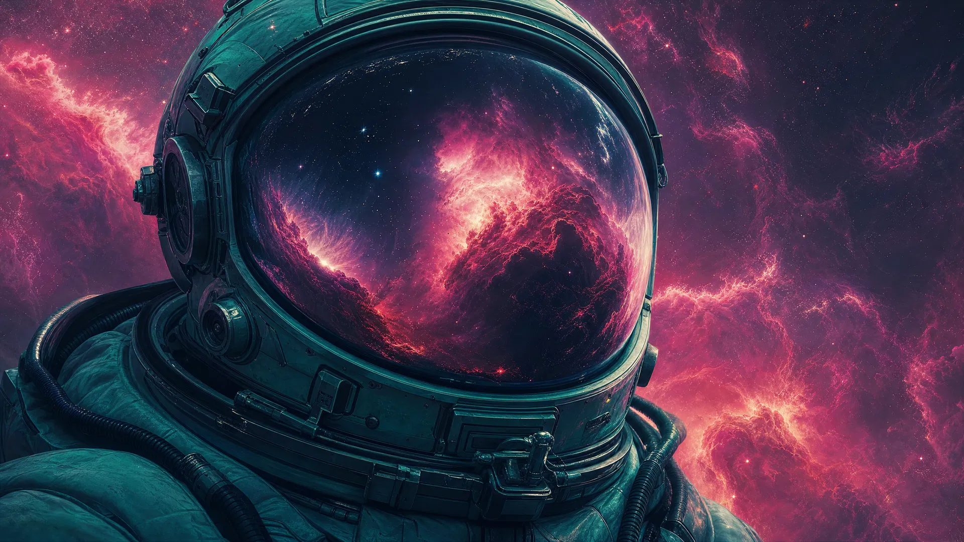 Astronaut in deep space