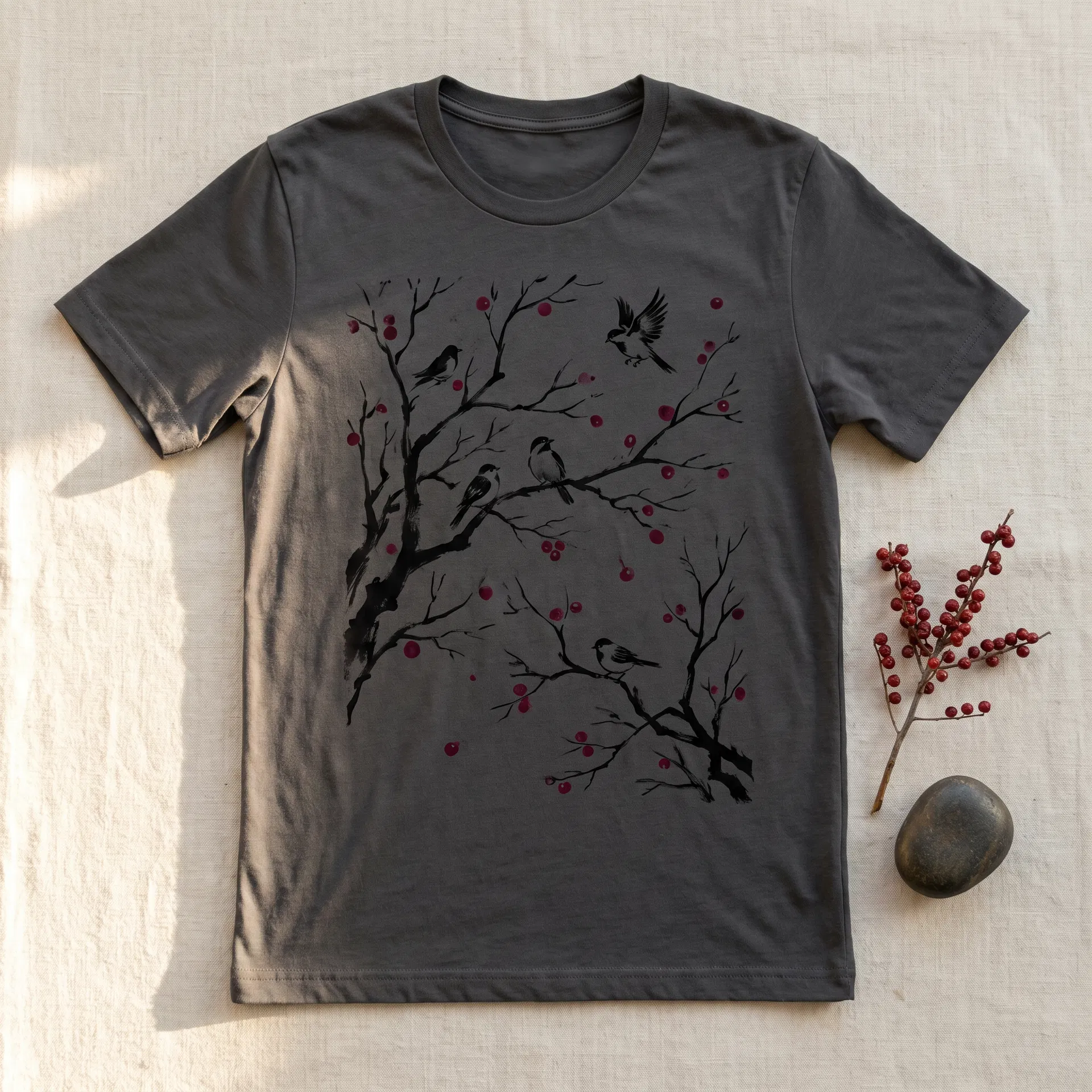 Winter Branch & Birds Tee