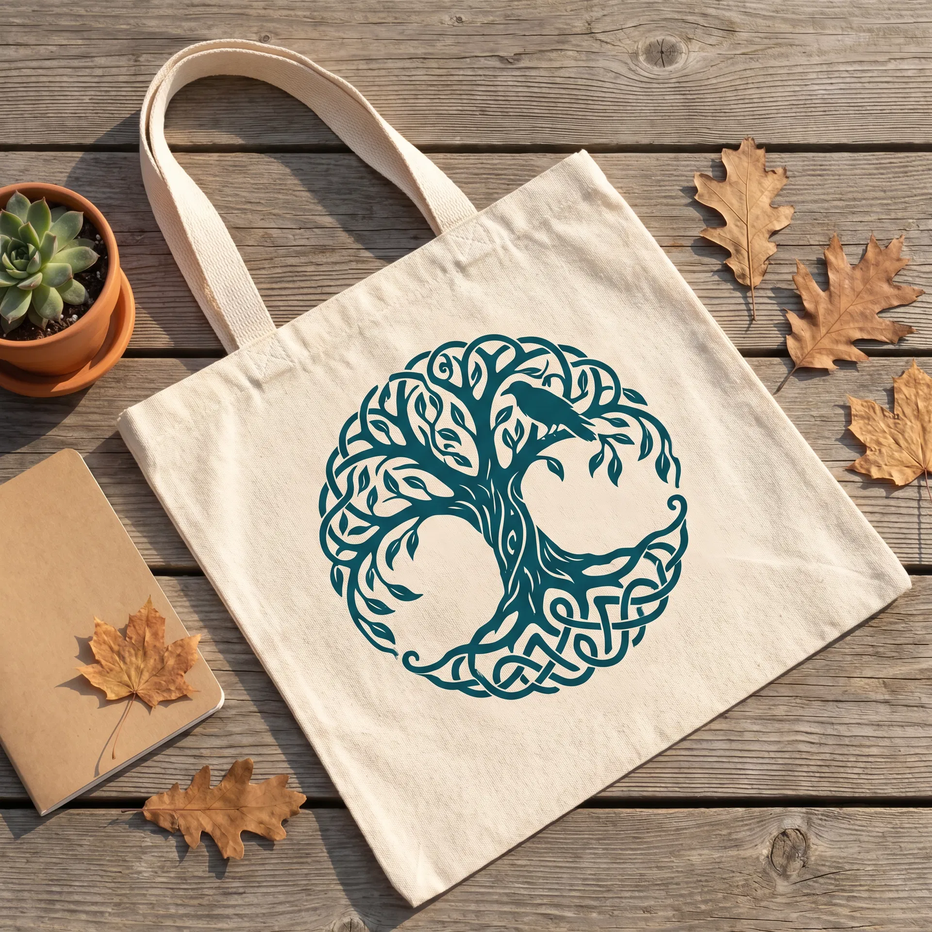 Celtic Tree of Life Eco-Tote