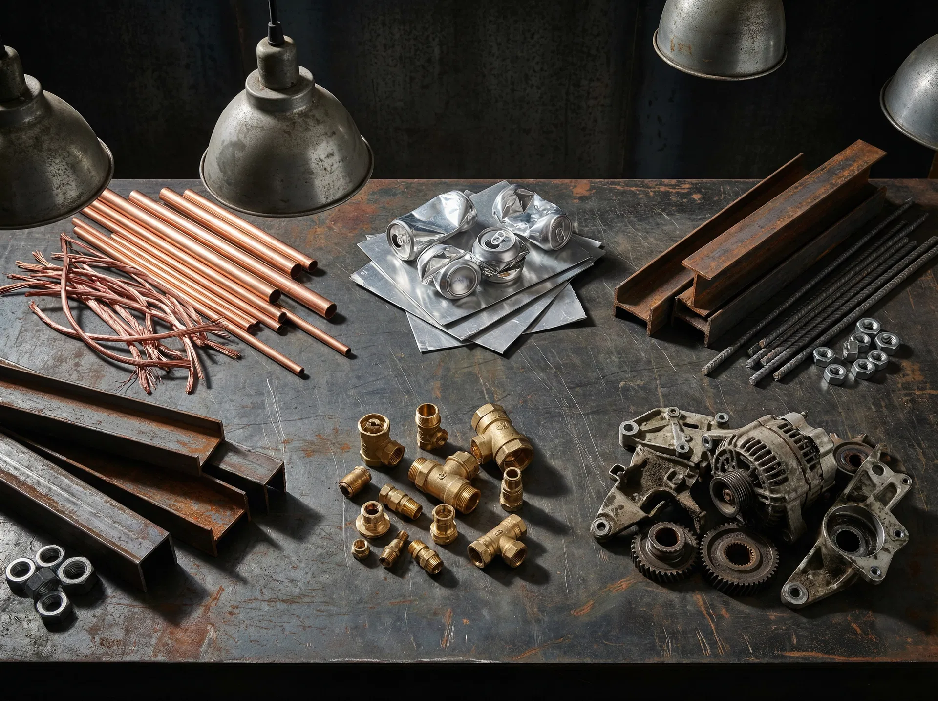 Various types of scrap metal we accept