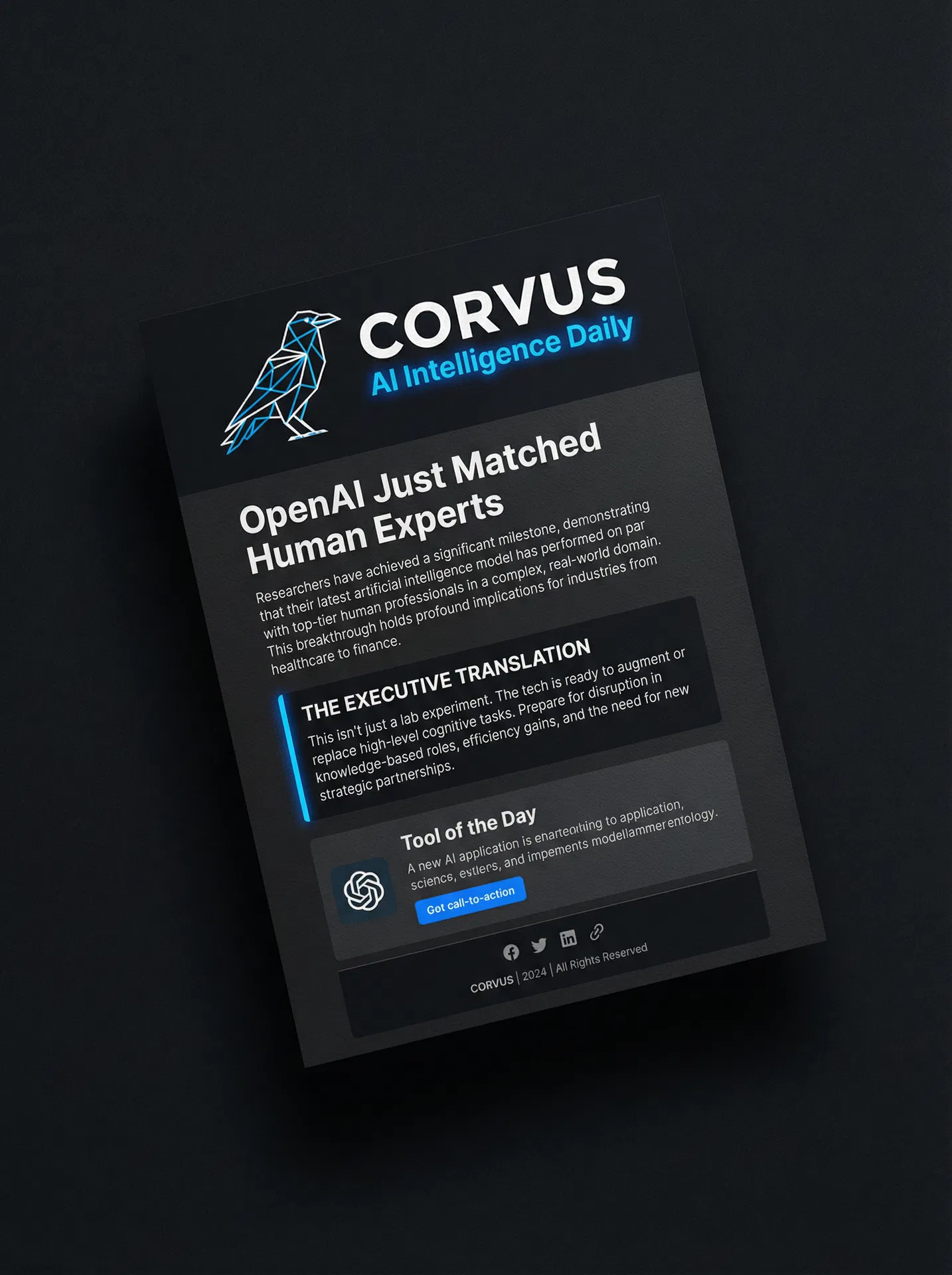 Sample Corvus Newsletter