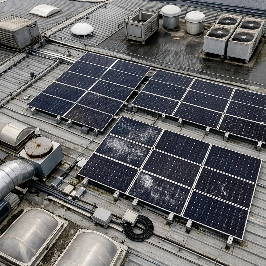 Inspection Toiture Solaire - Inspection technique de panneaux photovoltaïques et toiture industrielle par drone. - Aérofly Studio