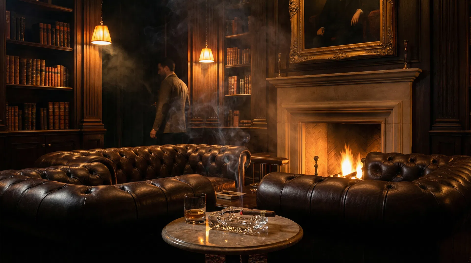 Luxury cigar lounge