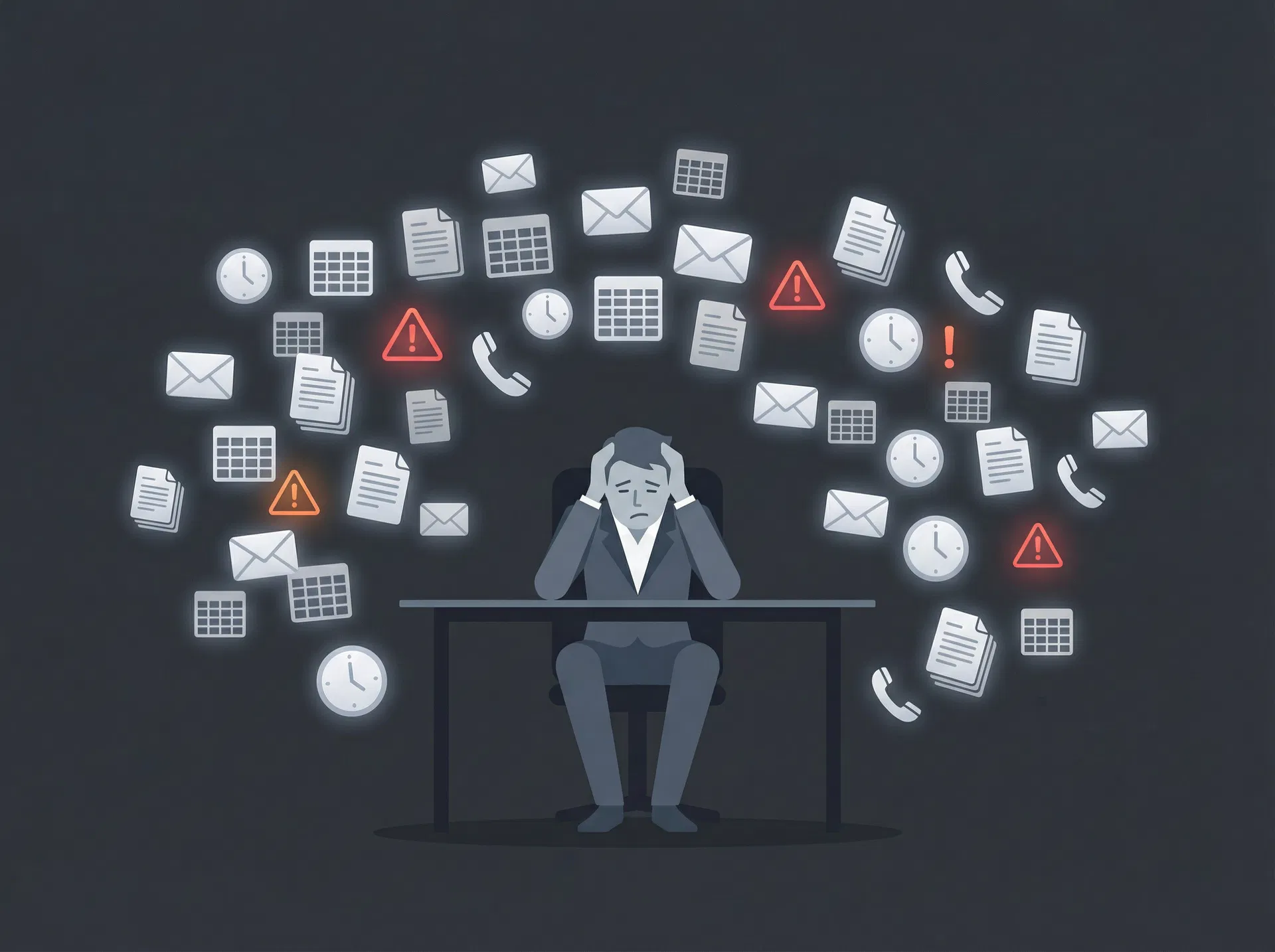 Overwhelmed business owner