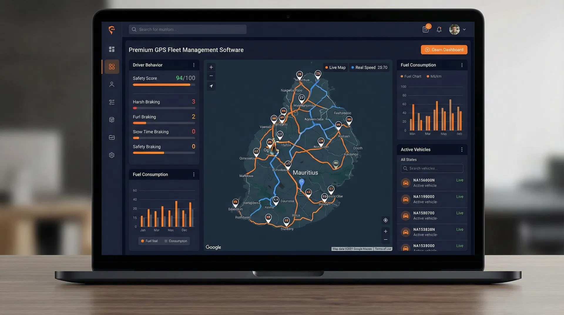 Startouch GPS Fleet Management Dashboard