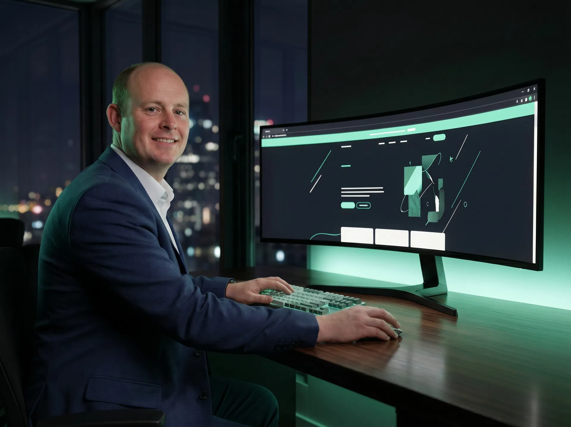 Ross at his desk — Criltech Media web designer Liverpool