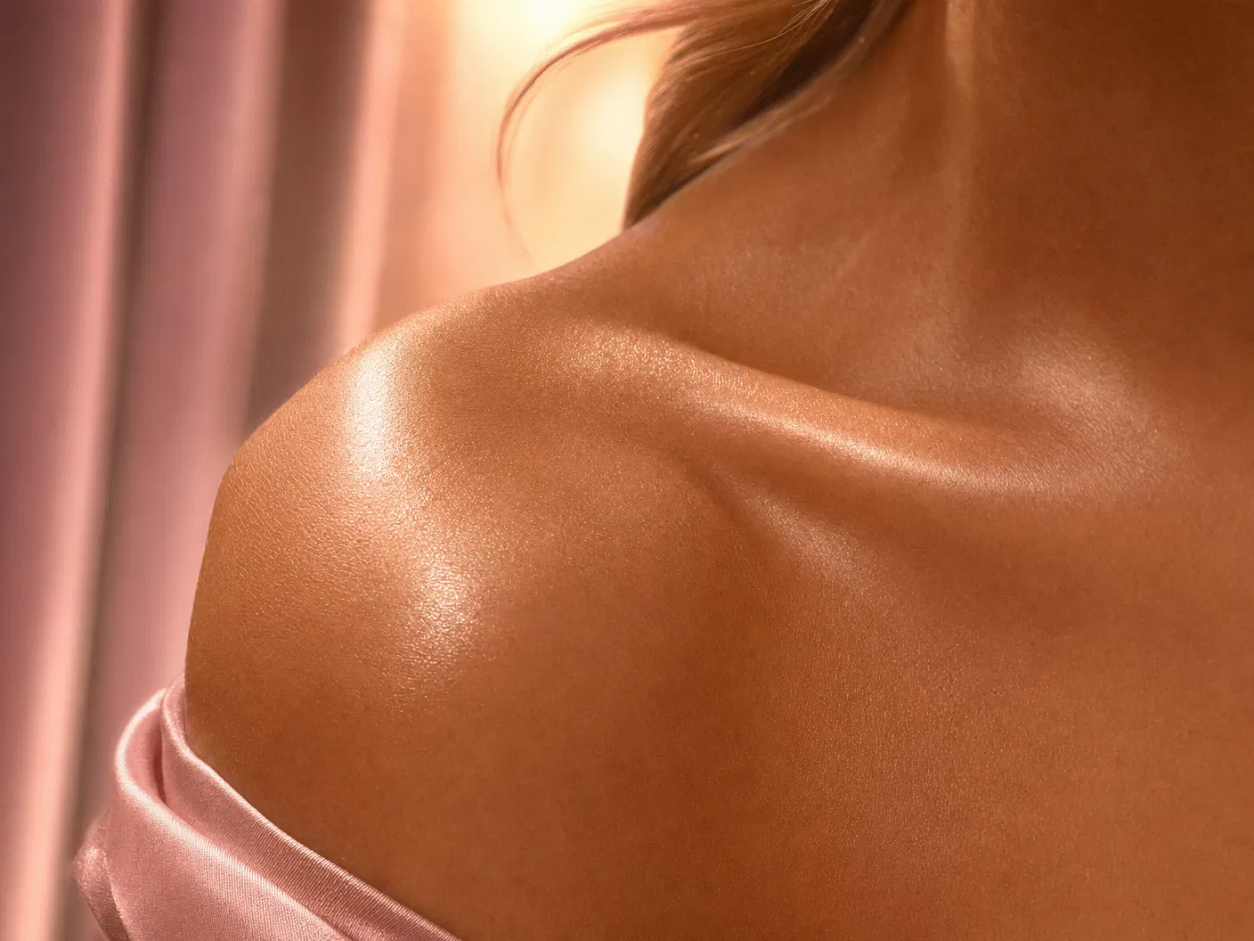 Glowing golden spray tan result — Glow And Go Lounge Bangor