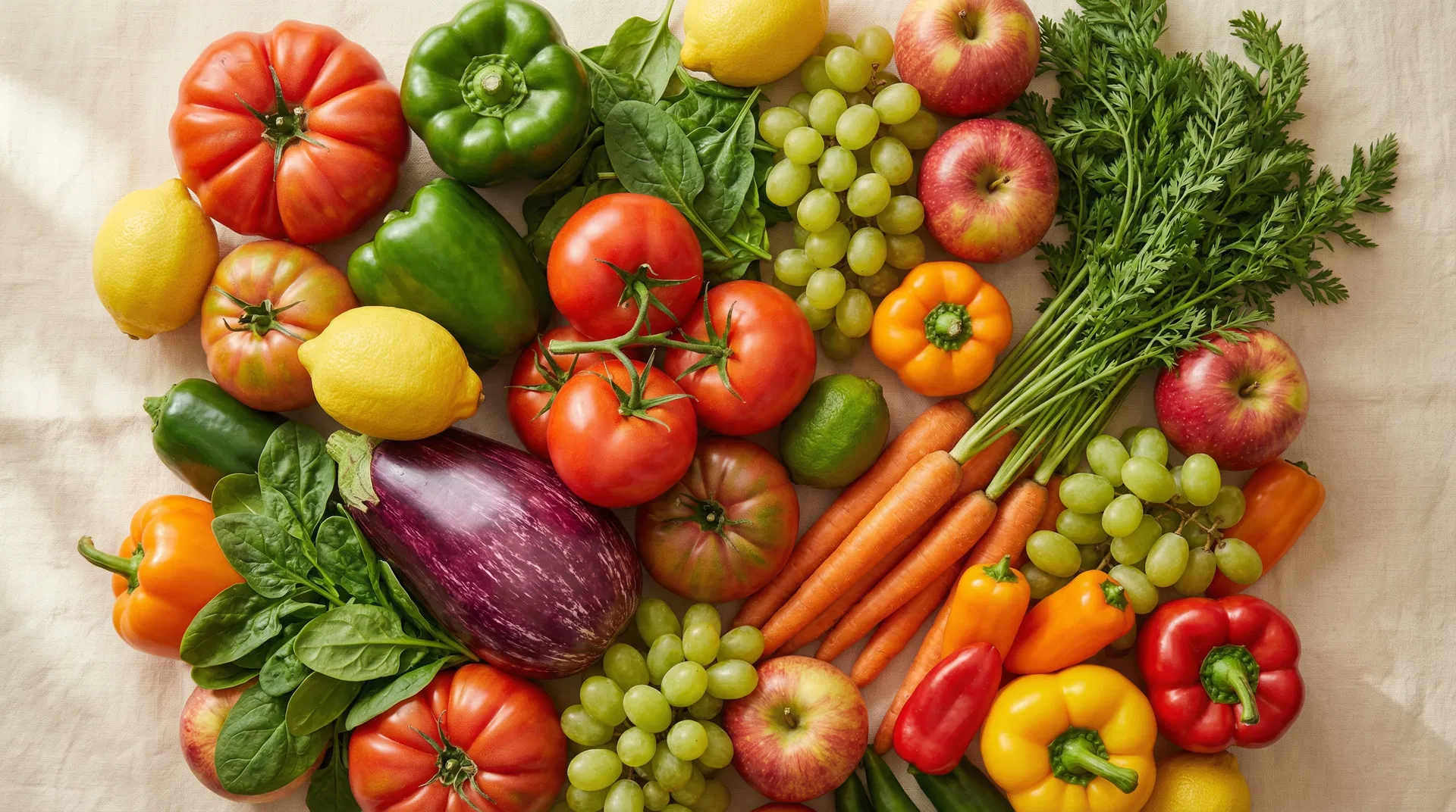 Fresh fruits and vegetables