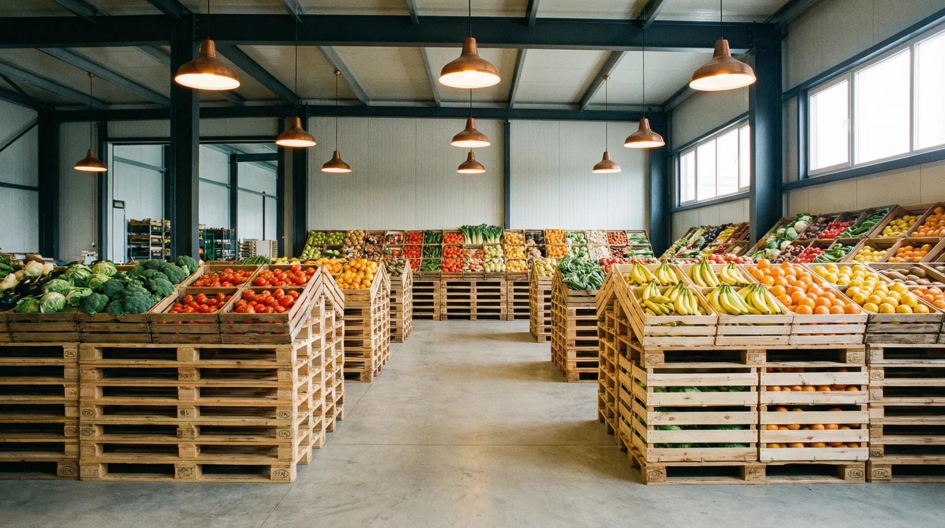Fruits Express warehouse with fresh produce