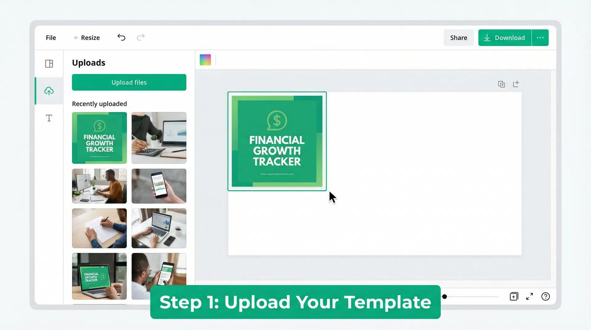 Tutorial Step 1: Upload Your Template