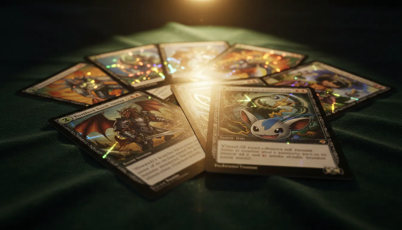 Premium trading cards showcase