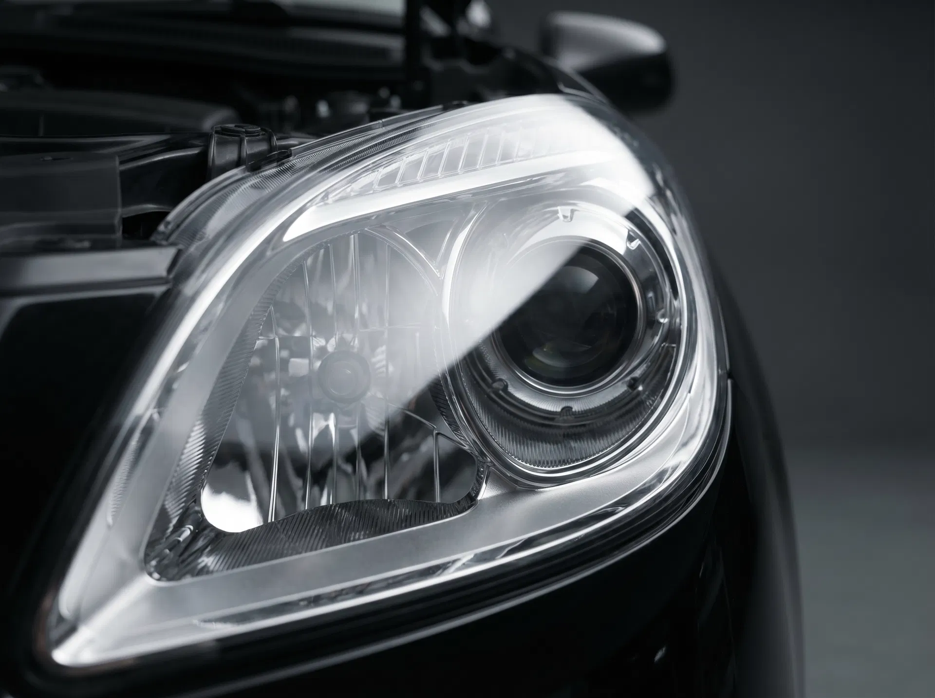 After: Crystal clear restored headlight