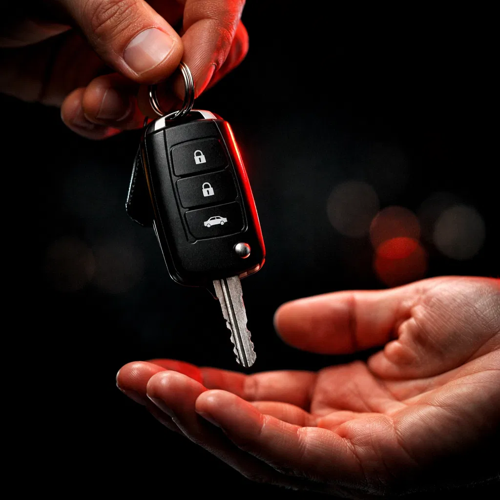 Car keys handover