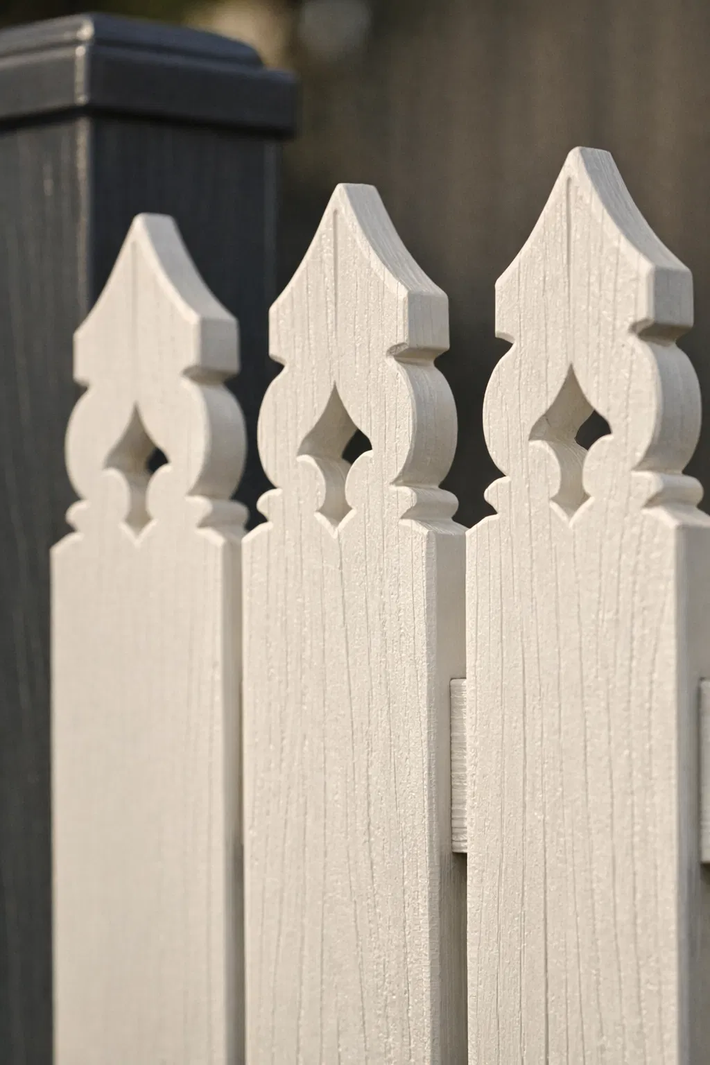 Premium picket fence craftsmanship detail