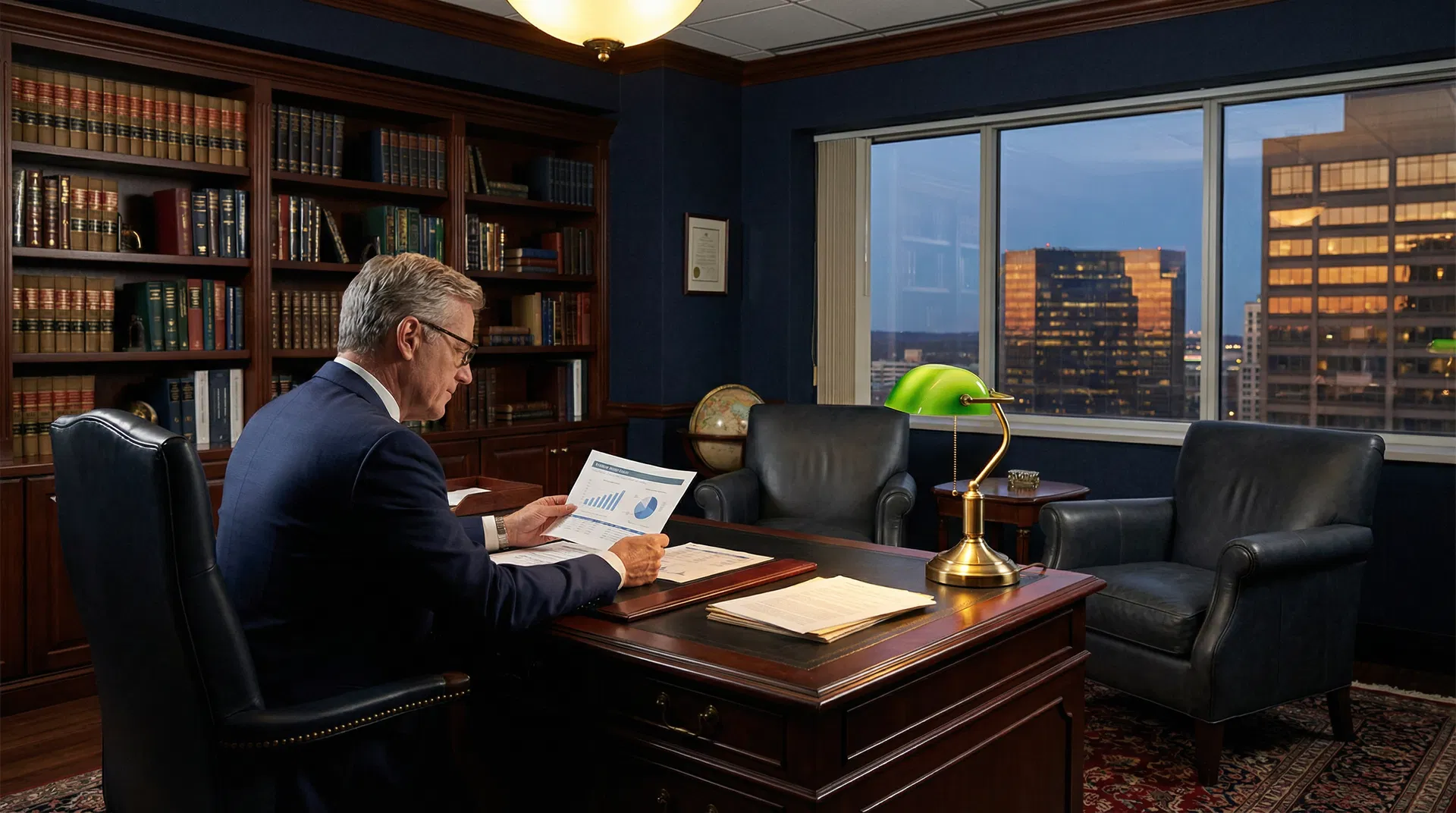 Financial advisor reviewing The Fiduciary Brief newsletter