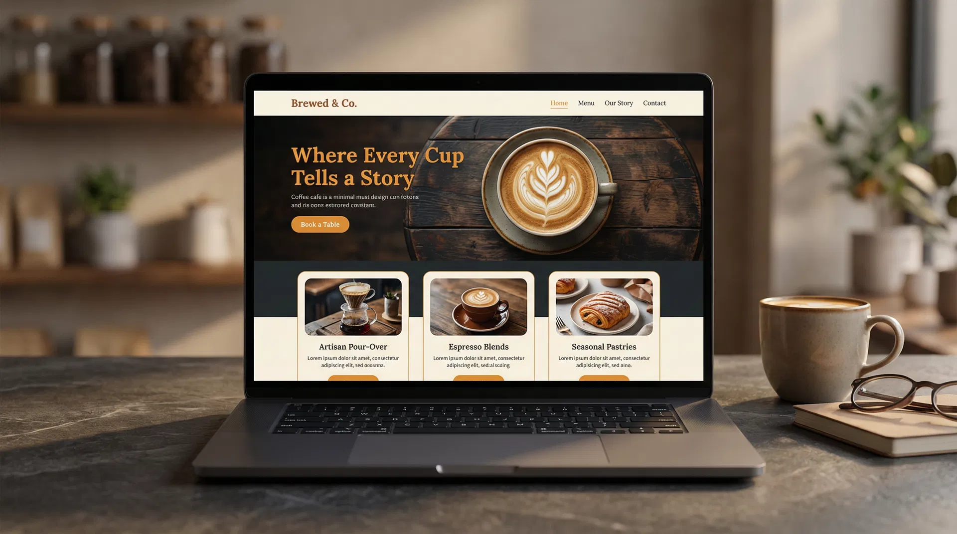 Brewed & Co. Café website demo