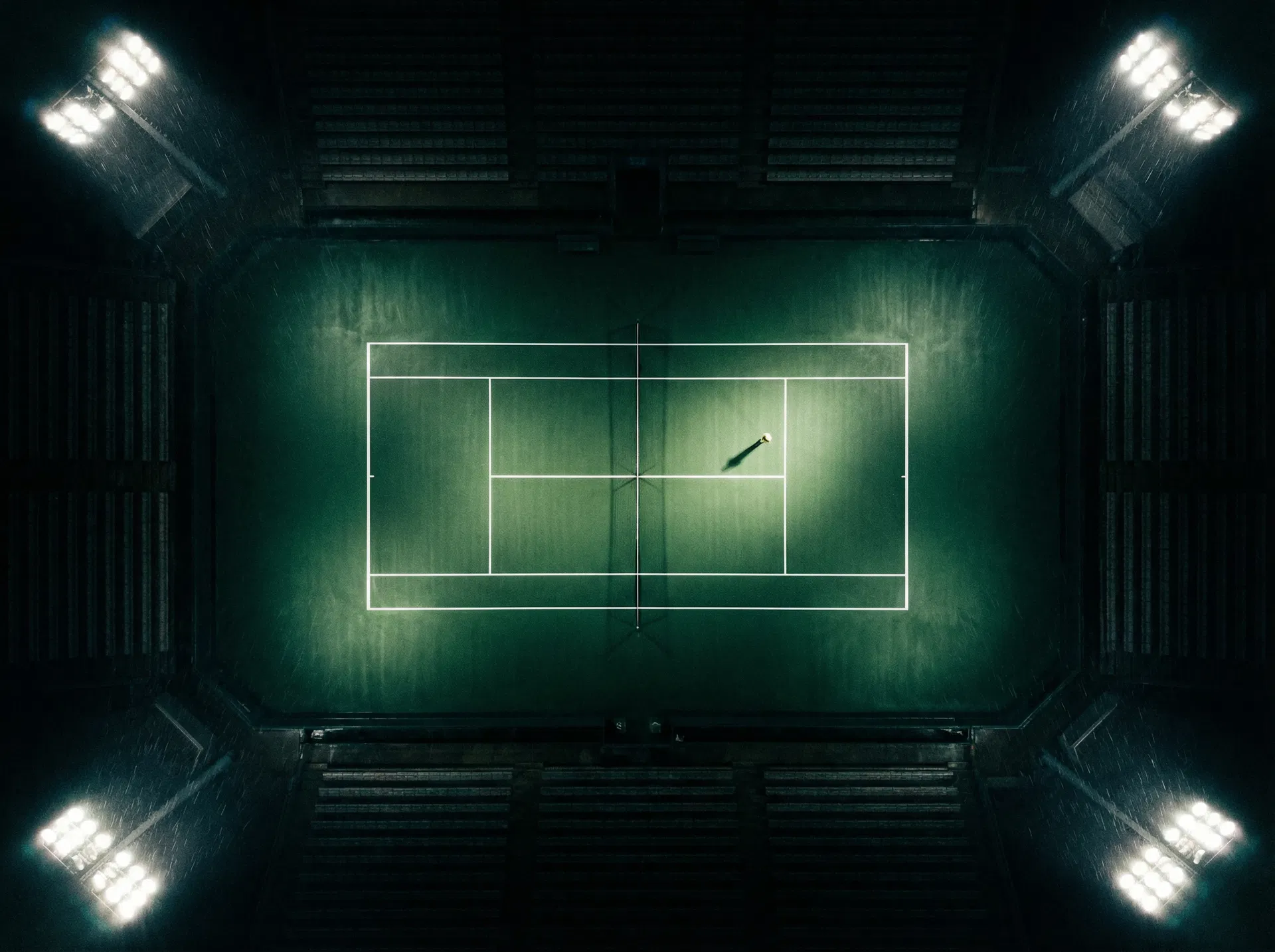 Cancha de tenis profesional para entrenamiento intensivo de servicio