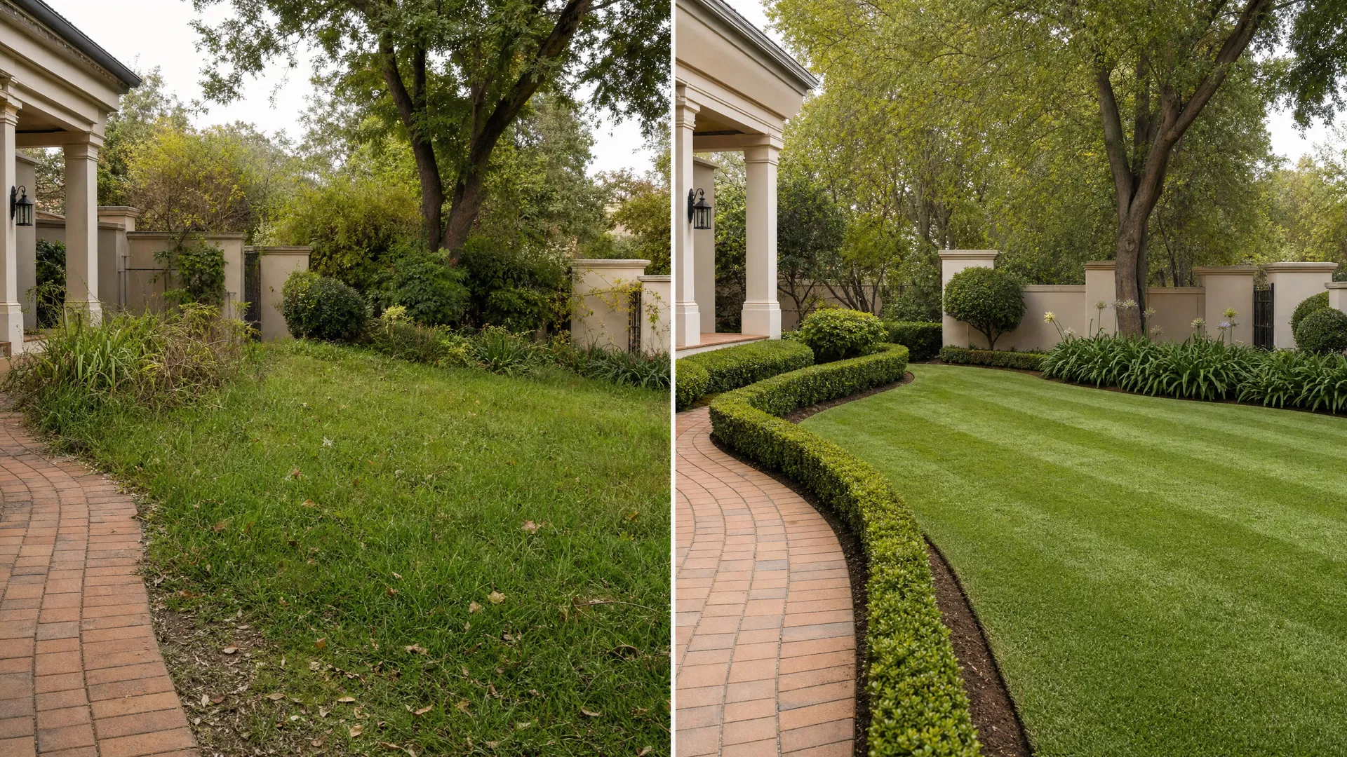 Overgrown lawn brought back under control