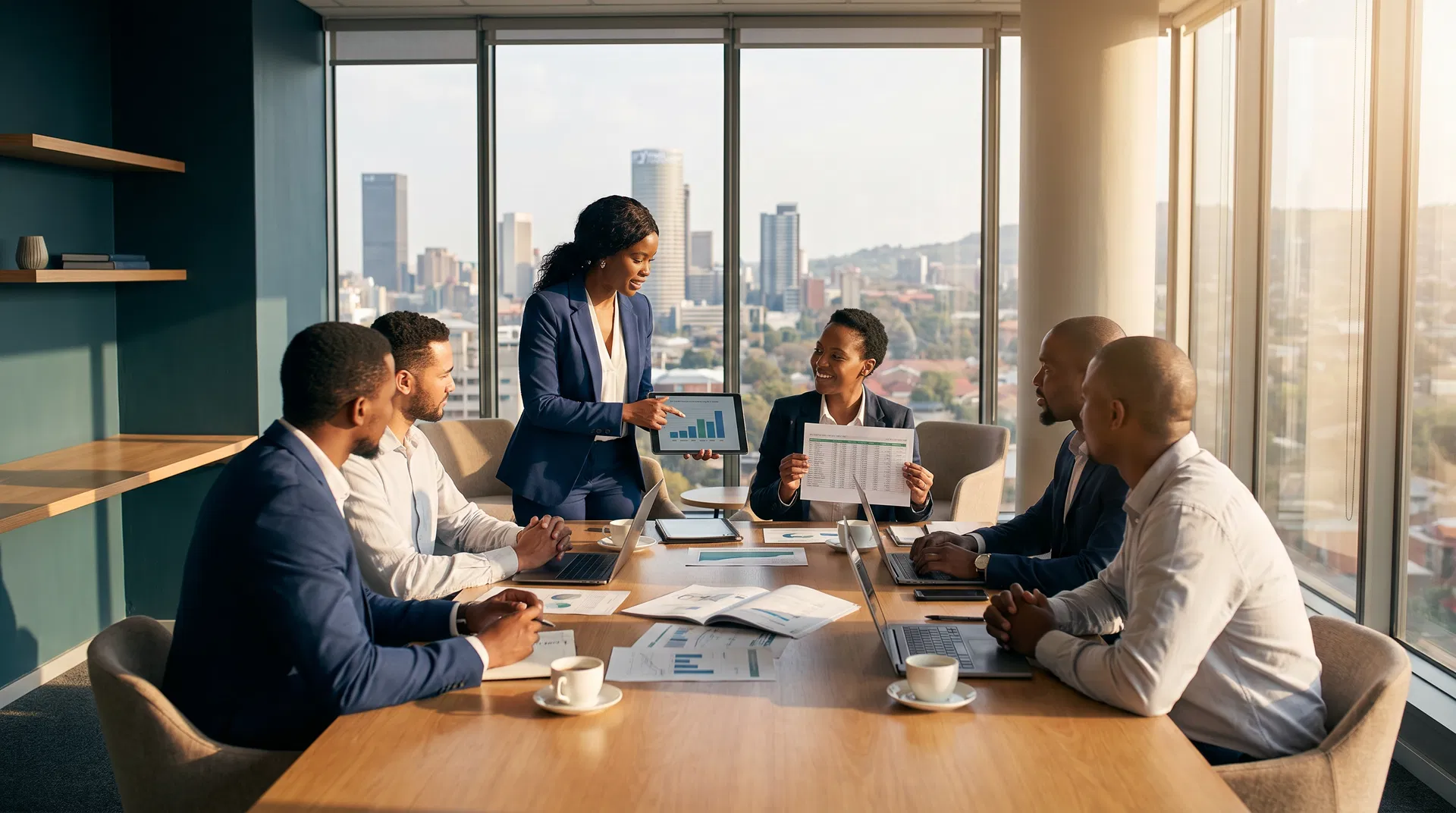Finance Africa team in boardroom