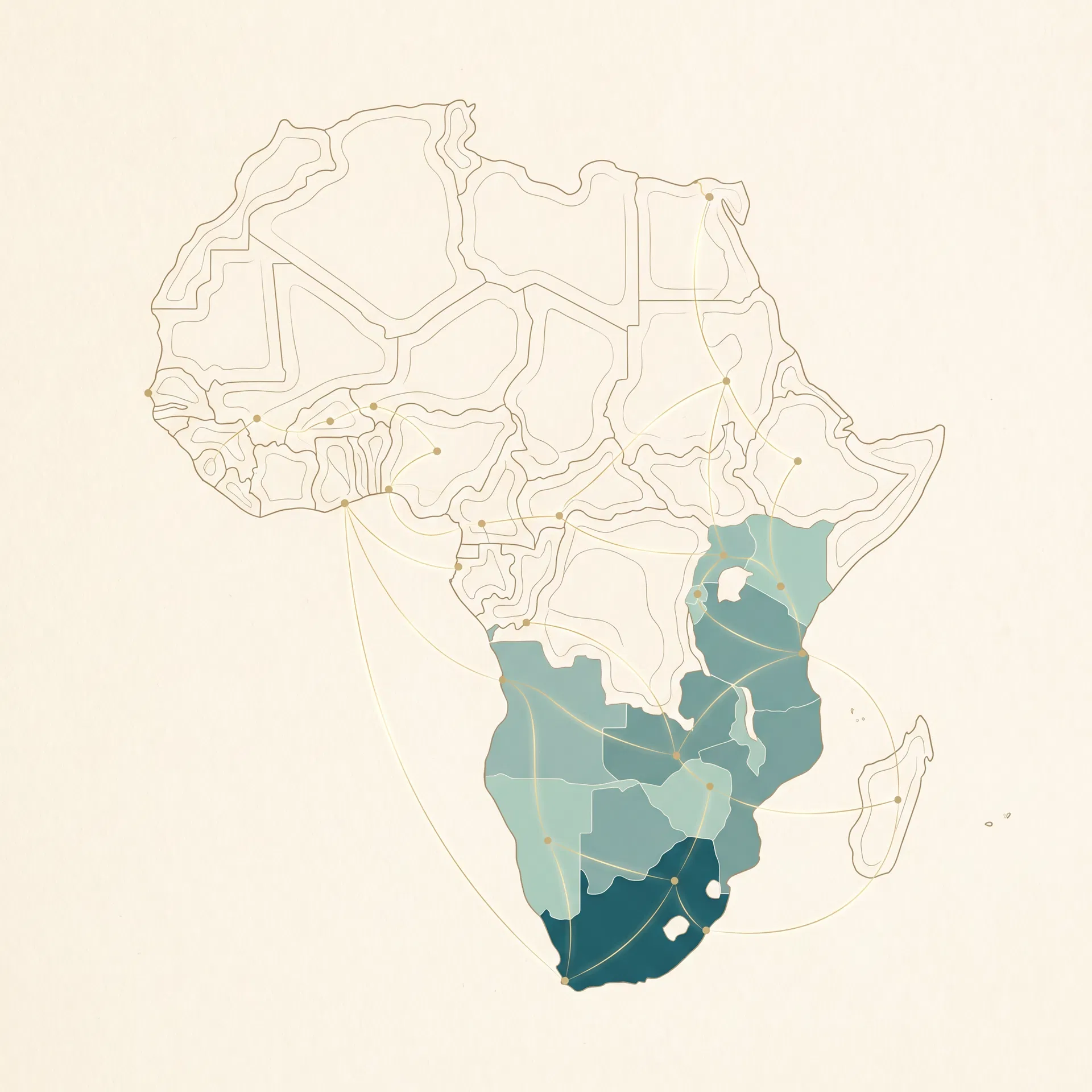 Finance Africa Pan-African coverage map