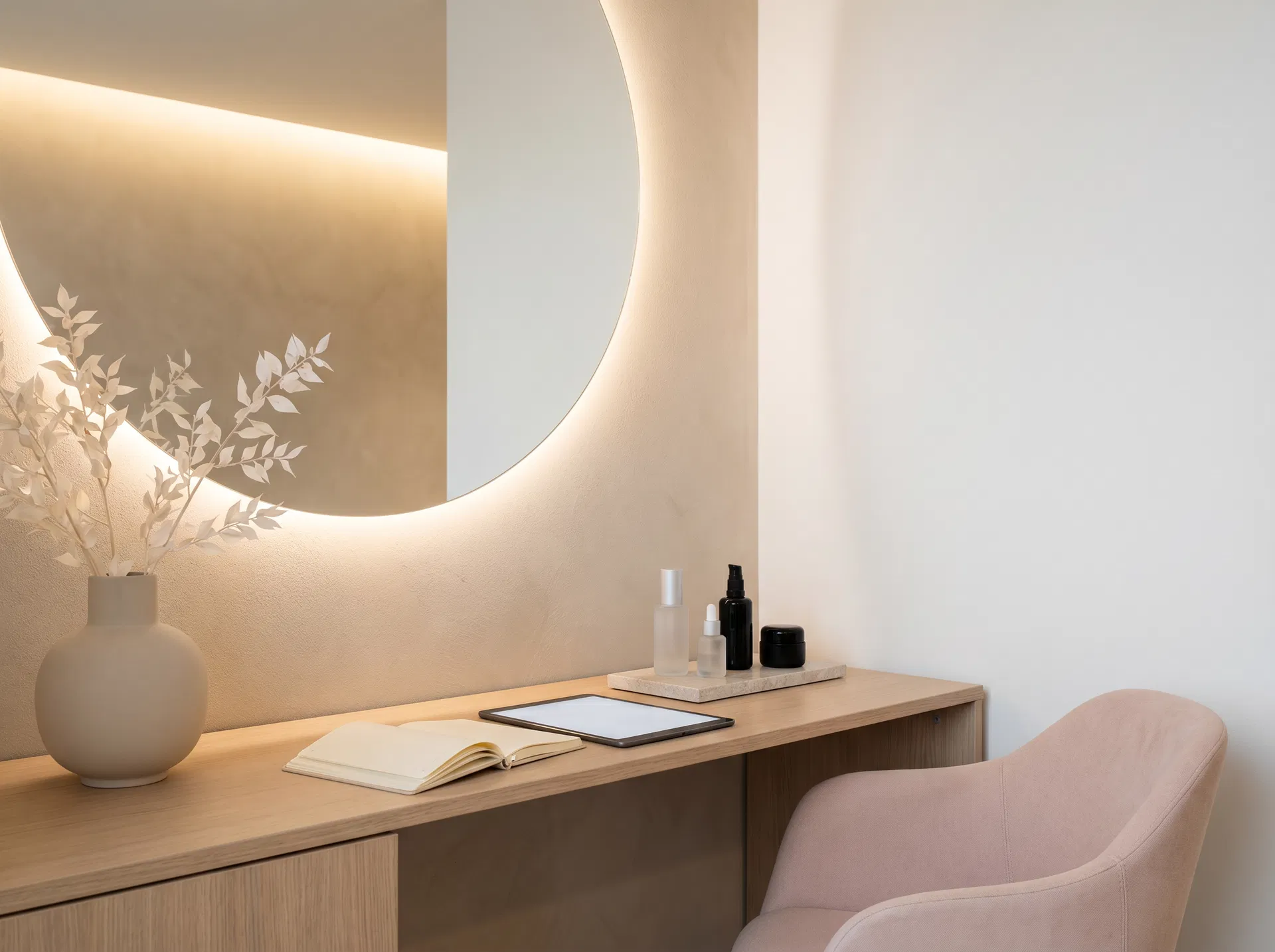 Rauhallinen vastaanottoalue kauneushoitolassa