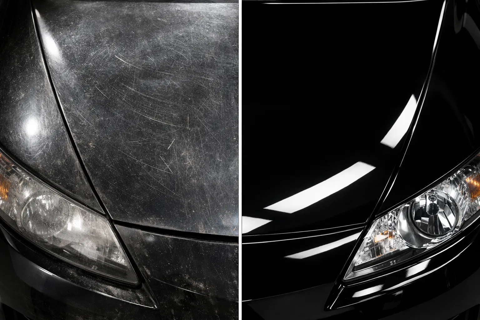 Before and after paint correction