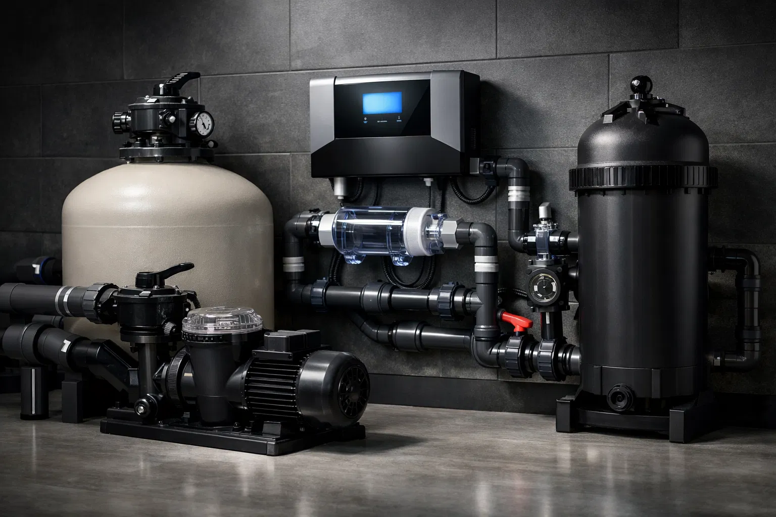 Professional pool equipment and automation systems