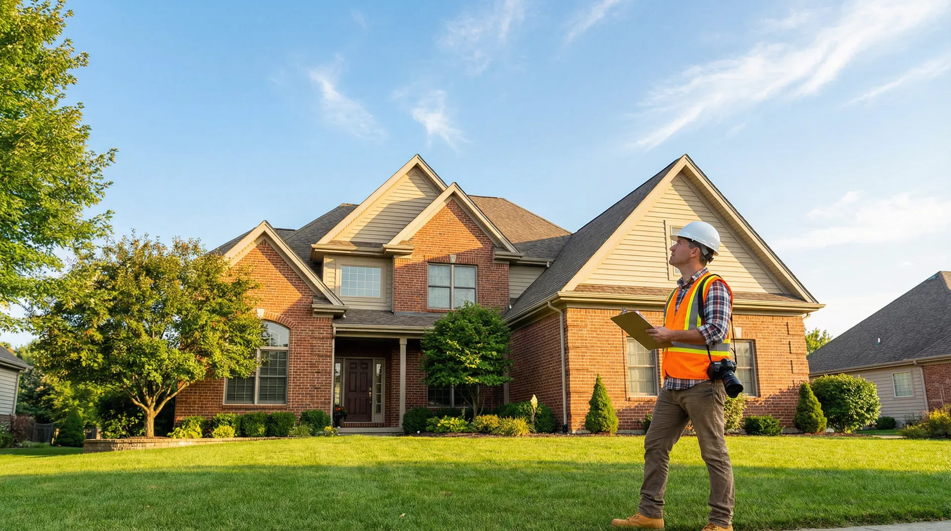 Home inspector at work