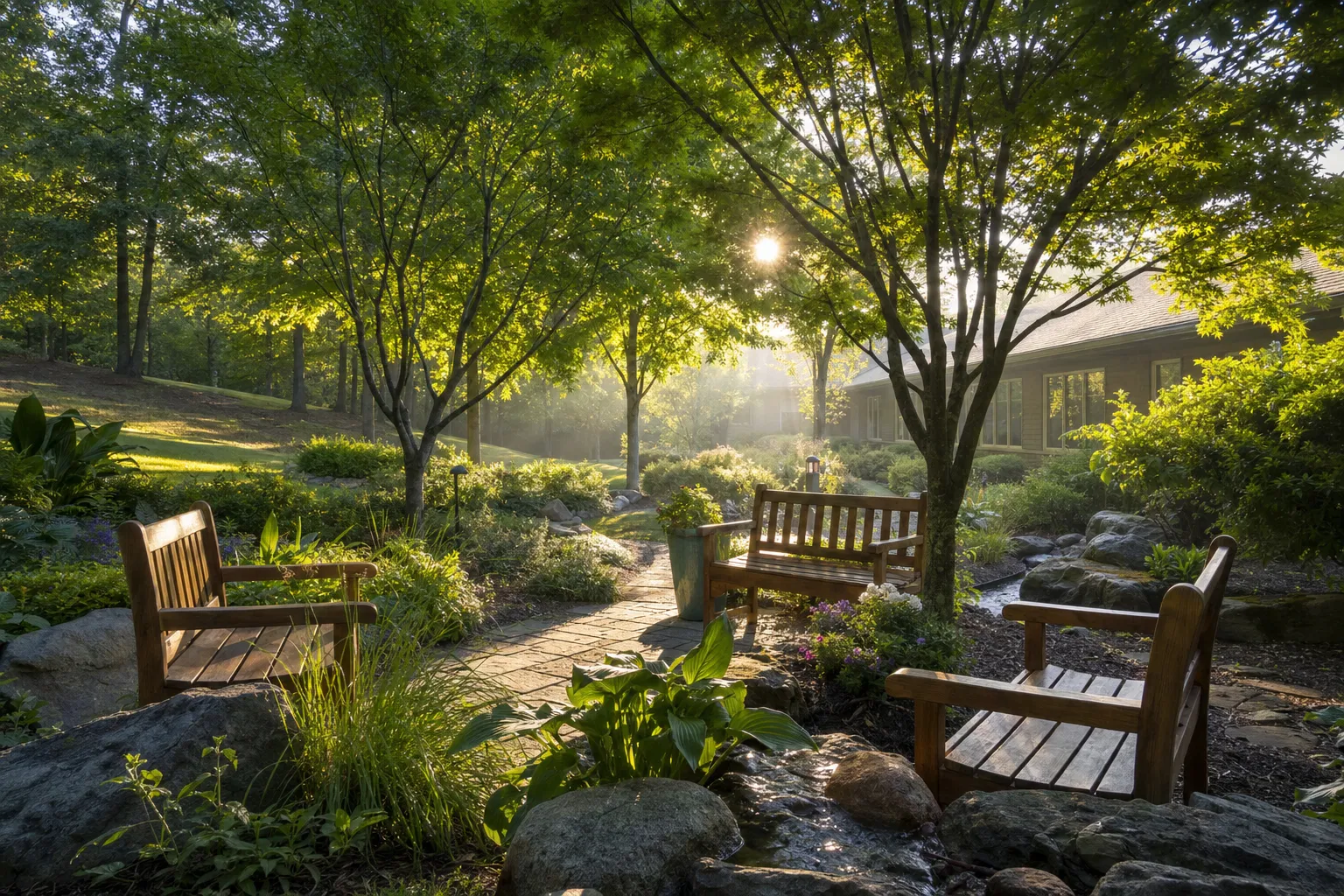 Outdoor therapy garden