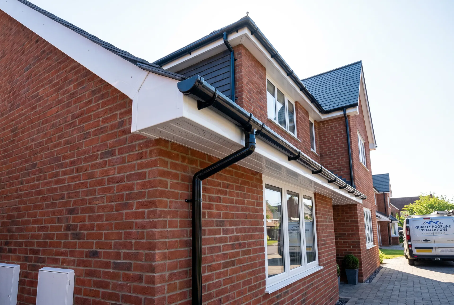 Fascias soffits and guttering