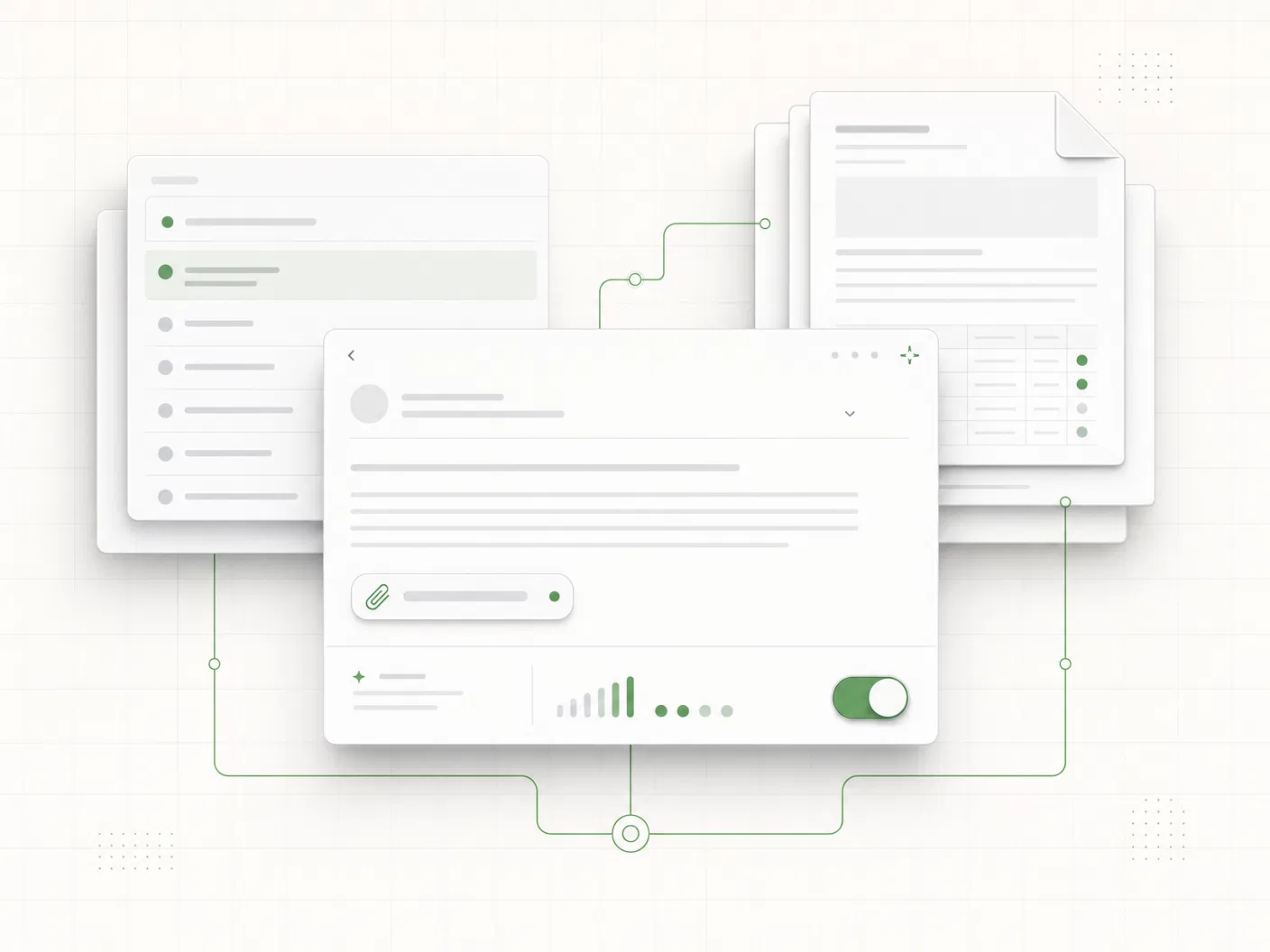 Human review workflow for an AI drafted email with matched attachment