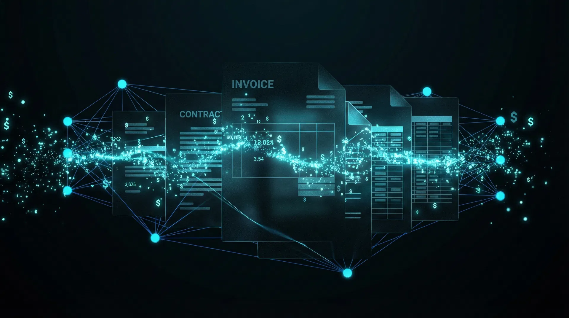 AI analyzing invoices and contracts