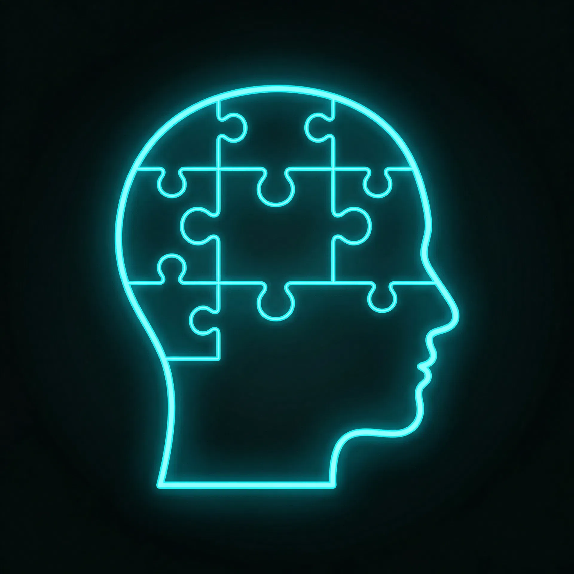 AI-powered intelligence — puzzle head logo