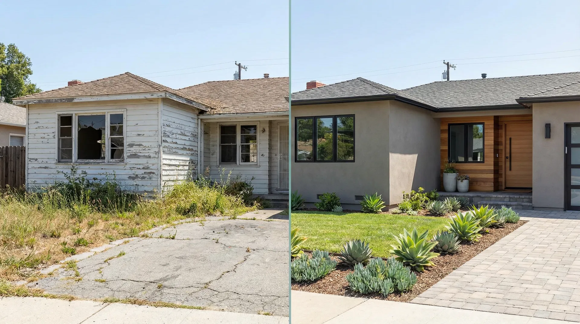 Before renovation - 4843 N Palm Ave, Fresno