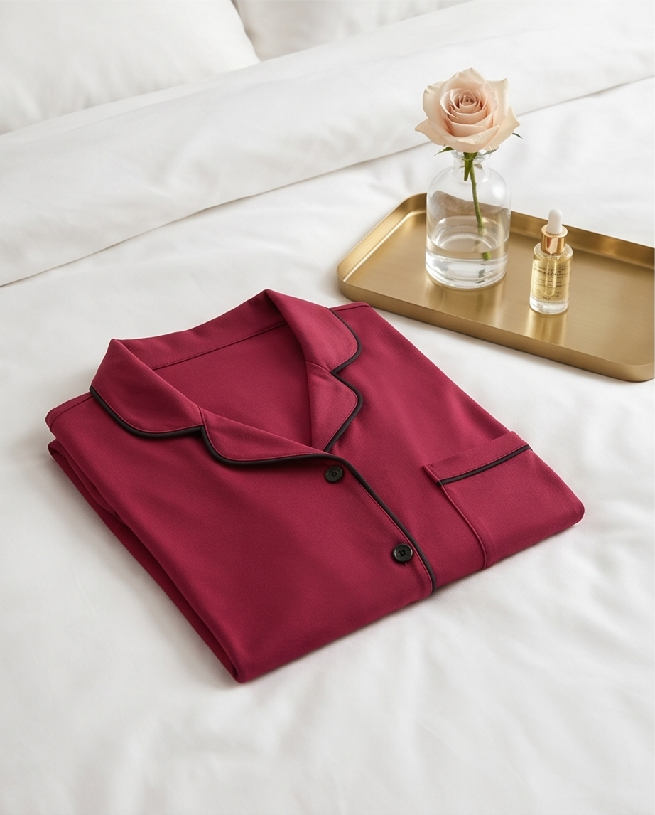 2-Piece Button-Up Pajama Short Set