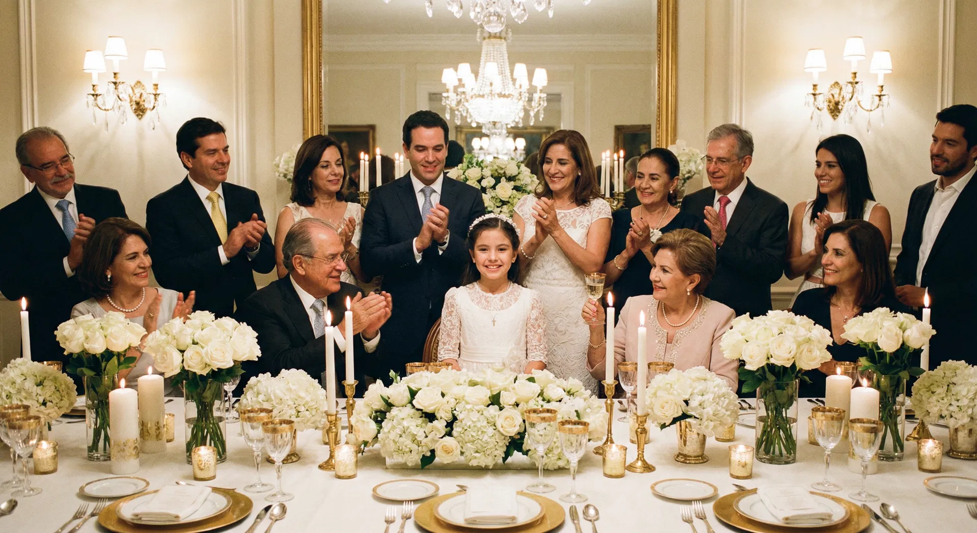 Primera Comunión - Celebración elegante con familia