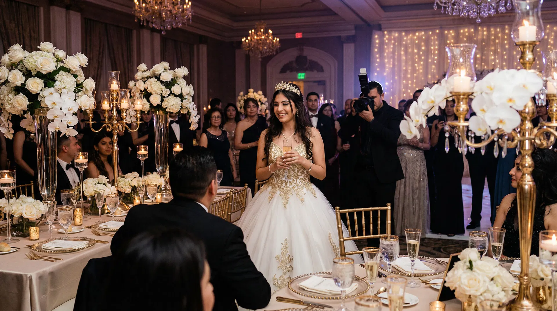 Celebración elegante de quinceaños