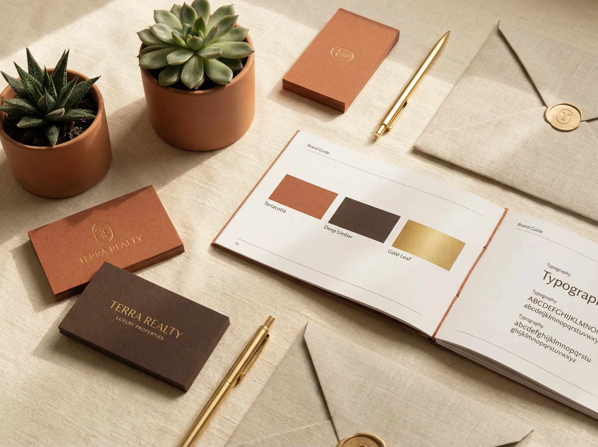 Luxury realtor branding materials