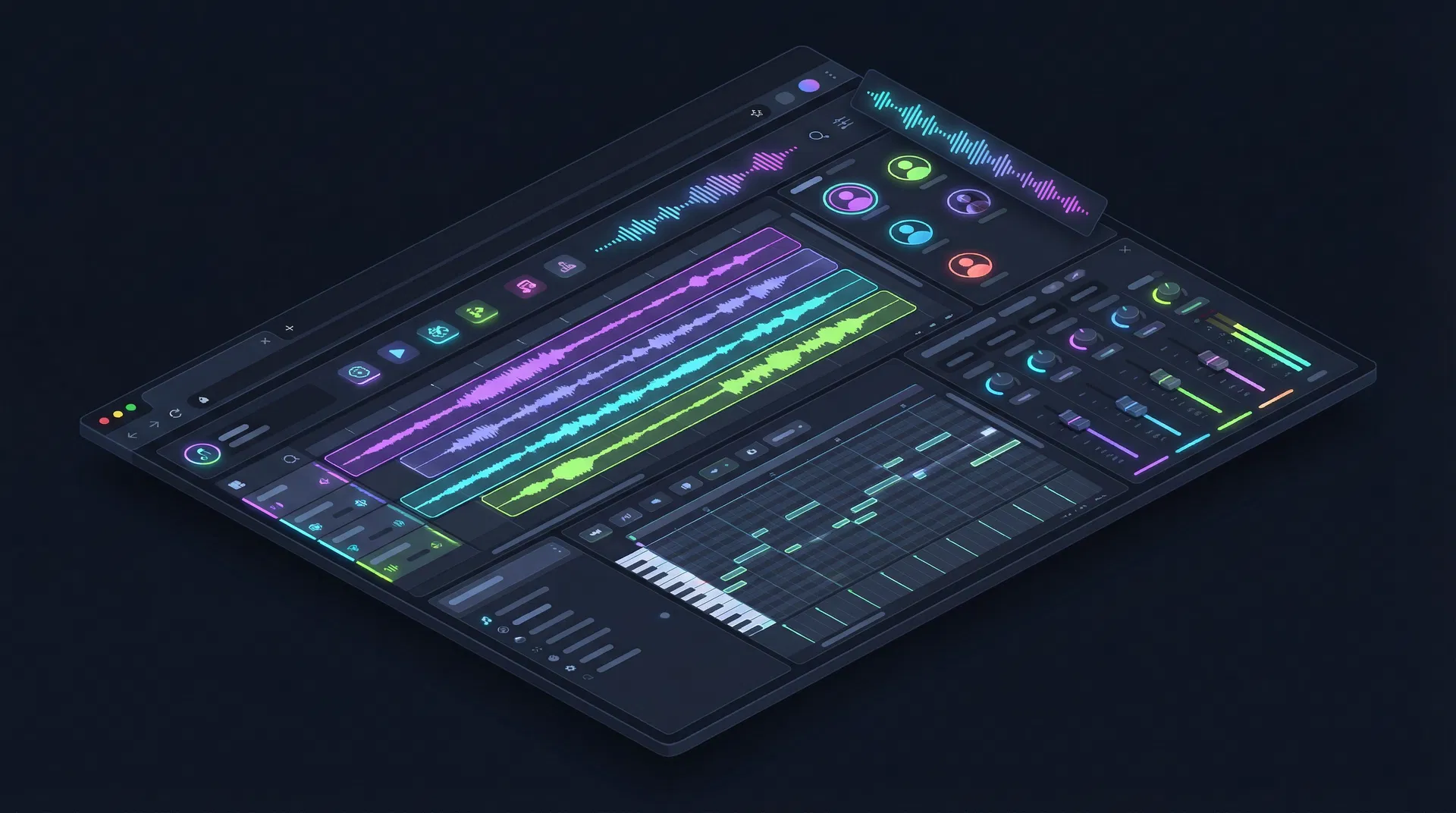 Praspek Web Studio DAW Interface