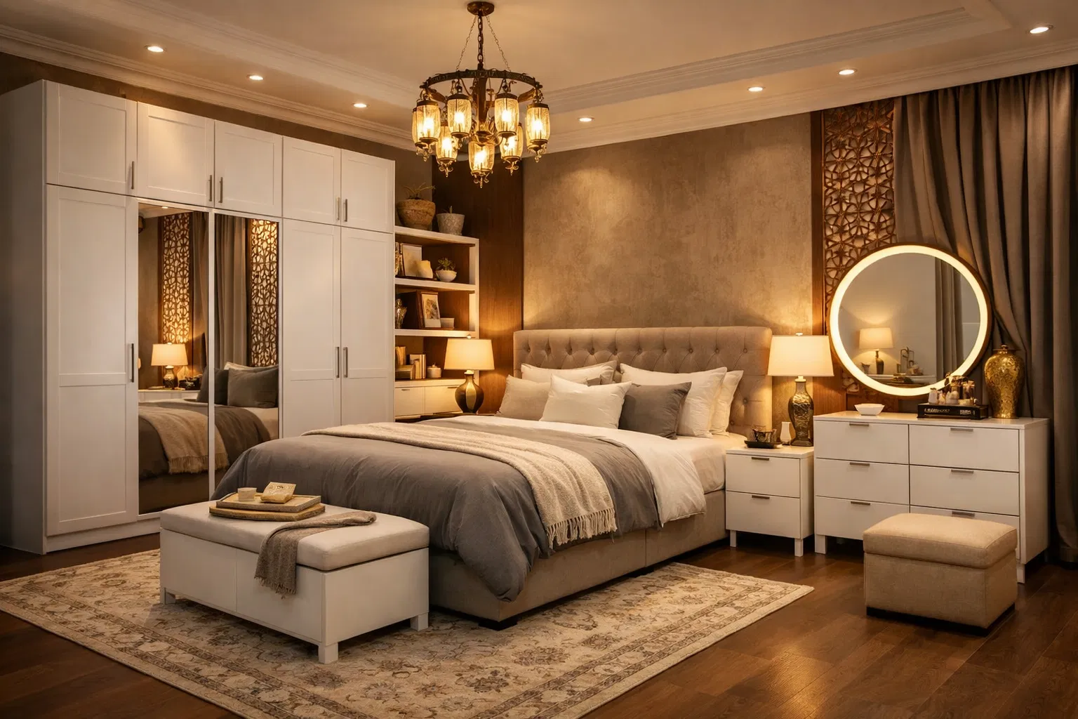 غرفة نوم مع أثاث ايكيا